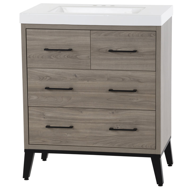 Foundstone™ Nyle 31.06'' Freestanding Single Bathroom Vanity with